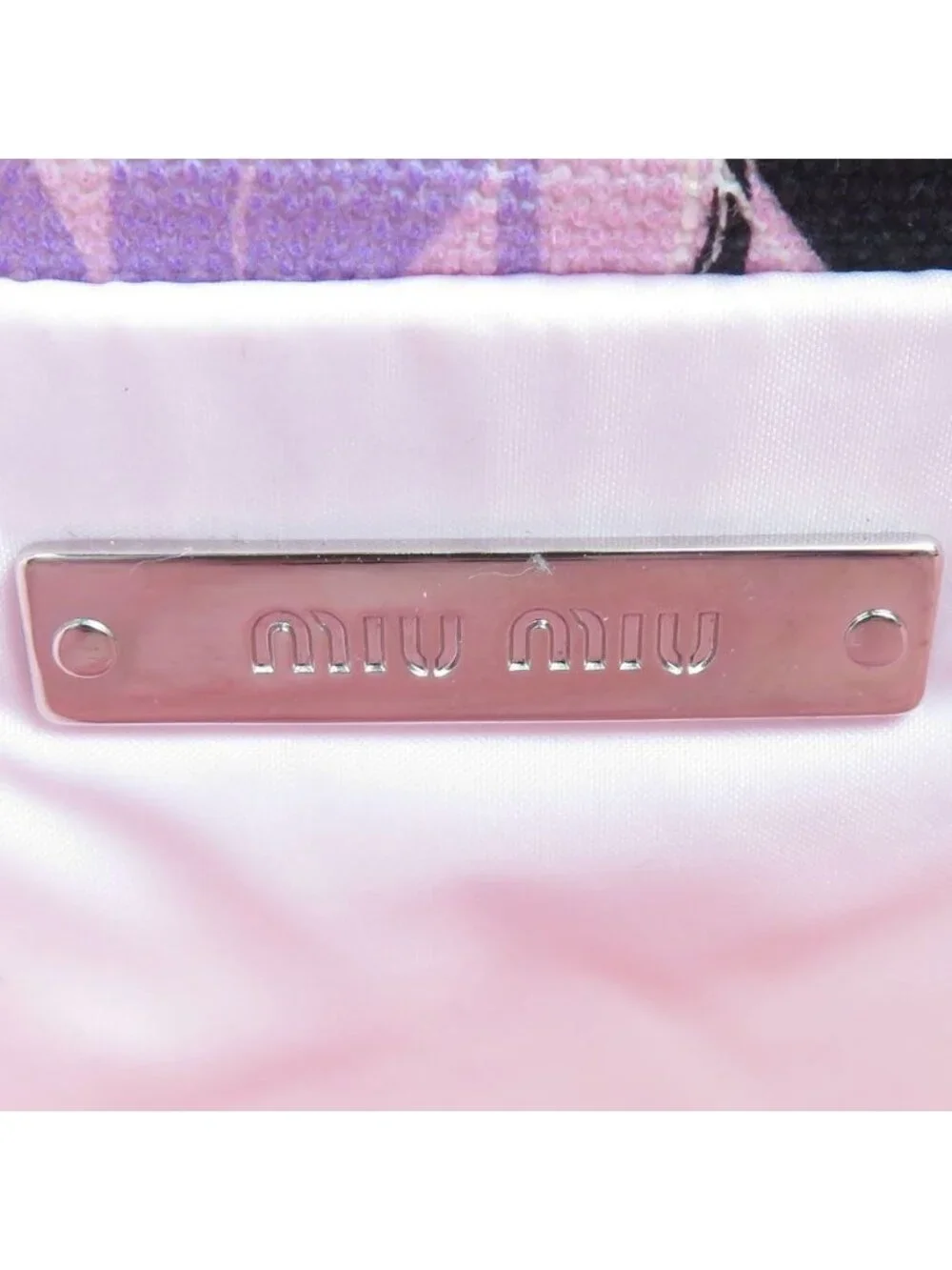 Miu Miu Drawstring Pouch Canapa Cats